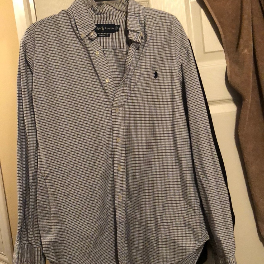 Long sleeve polo dress shirt